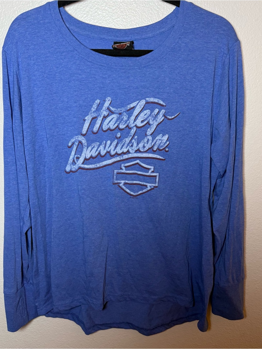 Harley-Davidson Women’s Long Sleeve Logo Tee - Blue